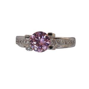 NWOT Fragrant Jewels Pink Round Cut Multi-Stone Ring Size 7.5 US